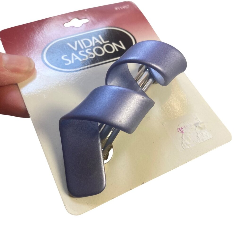 Vintage 90s Vidal Sassoon Purple Barrette Hair Clip Spiral Coil 4 in New - Picture 2 of 6